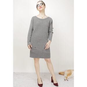 Aiayu Cashlama Bolivian Llama Wool Delicate Medium Women’s Dress Gray Pockets